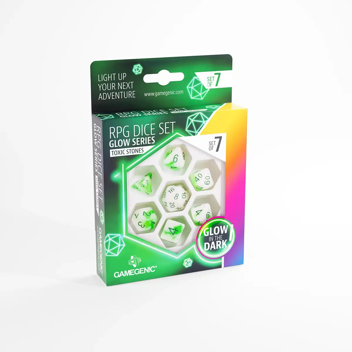 GG toxic stones Glow series Dice (7pc) image 0